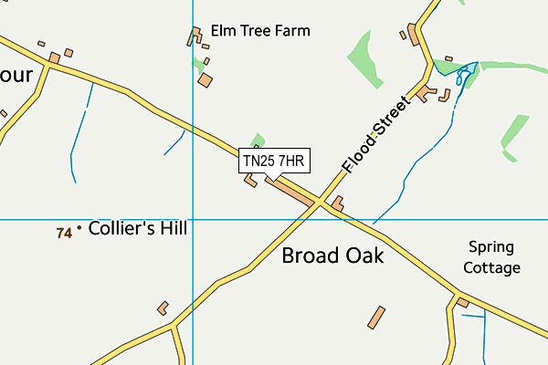 TN25 7HR map - OS VectorMap District (Ordnance Survey)