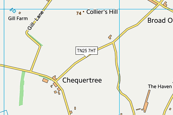 TN25 7HT map - OS VectorMap District (Ordnance Survey)