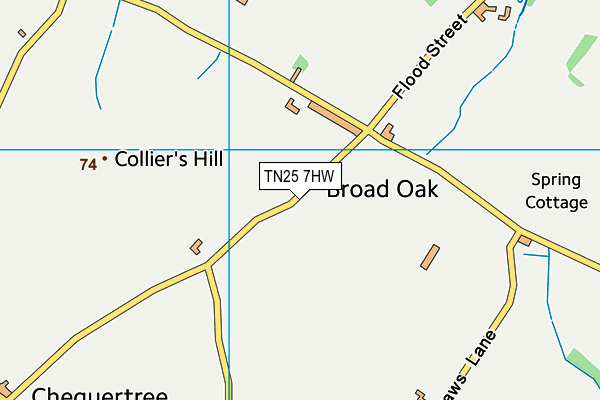 TN25 7HW map - OS VectorMap District (Ordnance Survey)