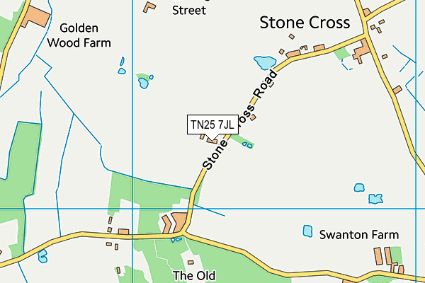 TN25 7JL map - OS VectorMap District (Ordnance Survey)