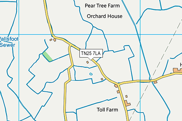 TN25 7LA map - OS VectorMap District (Ordnance Survey)