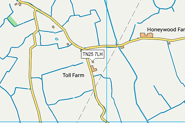 TN25 7LH map - OS VectorMap District (Ordnance Survey)