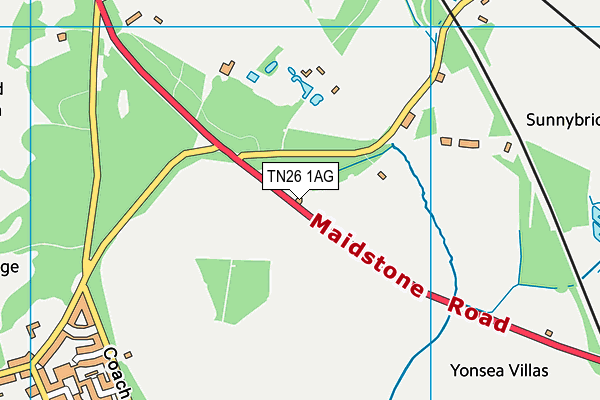 TN26 1AG map - OS VectorMap District (Ordnance Survey)