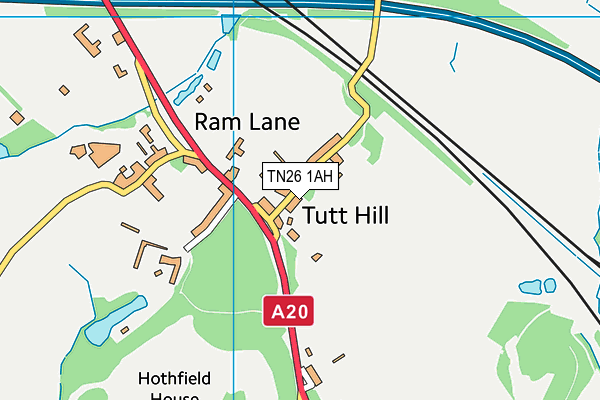 TN26 1AH map - OS VectorMap District (Ordnance Survey)