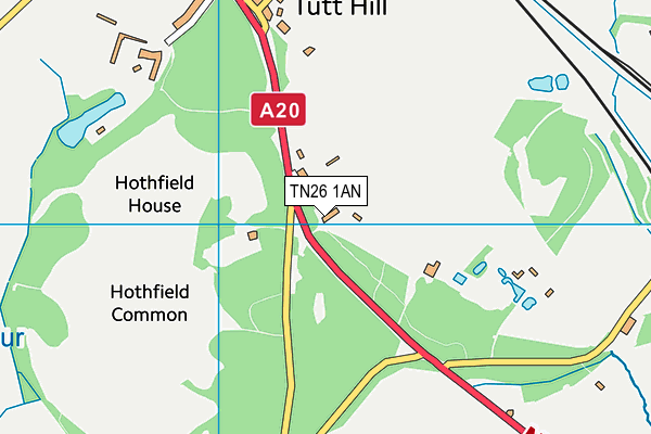 TN26 1AN map - OS VectorMap District (Ordnance Survey)