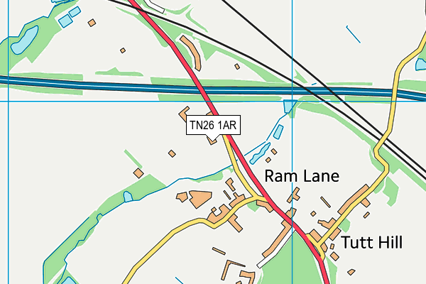 TN26 1AR map - OS VectorMap District (Ordnance Survey)