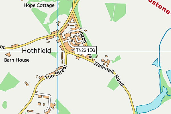 TN26 1EG map - OS VectorMap District (Ordnance Survey)