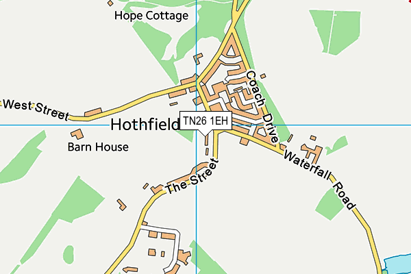 TN26 1EH map - OS VectorMap District (Ordnance Survey)