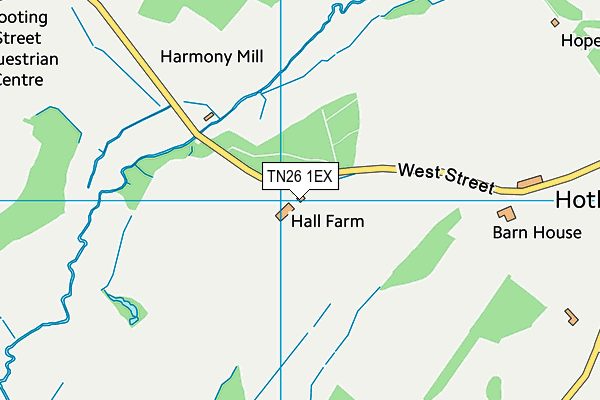 TN26 1EX map - OS VectorMap District (Ordnance Survey)