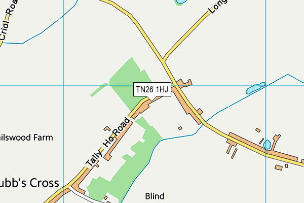 TN26 1HJ map - OS VectorMap District (Ordnance Survey)