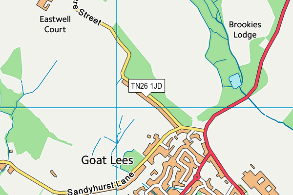 TN26 1JD map - OS VectorMap District (Ordnance Survey)