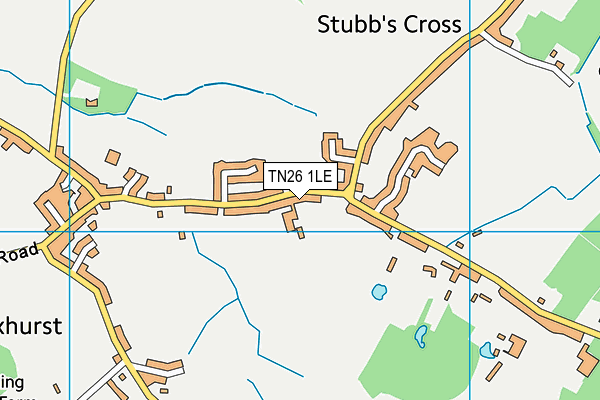 TN26 1LE map - OS VectorMap District (Ordnance Survey)