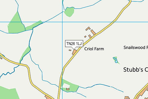 TN26 1LJ map - OS VectorMap District (Ordnance Survey)