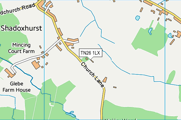 TN26 1LX map - OS VectorMap District (Ordnance Survey)