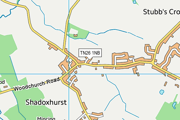 TN26 1NB map - OS VectorMap District (Ordnance Survey)