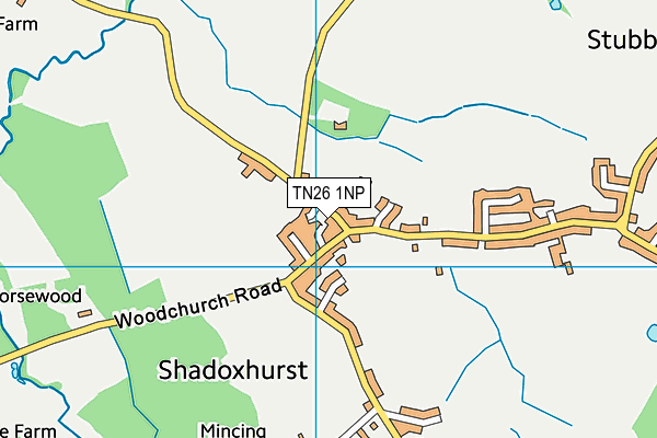 TN26 1NP map - OS VectorMap District (Ordnance Survey)