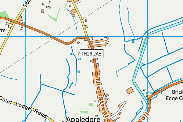 TN26 2AE map - OS VectorMap District (Ordnance Survey)
