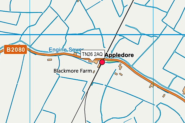 TN26 2AQ map - OS VectorMap District (Ordnance Survey)