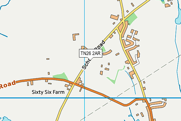 TN26 2AR map - OS VectorMap District (Ordnance Survey)