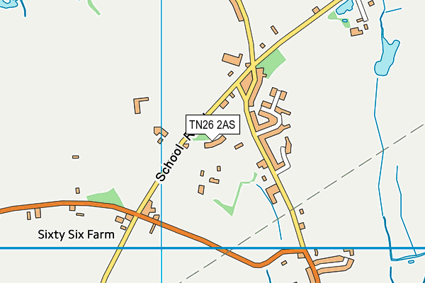 TN26 2AS map - OS VectorMap District (Ordnance Survey)