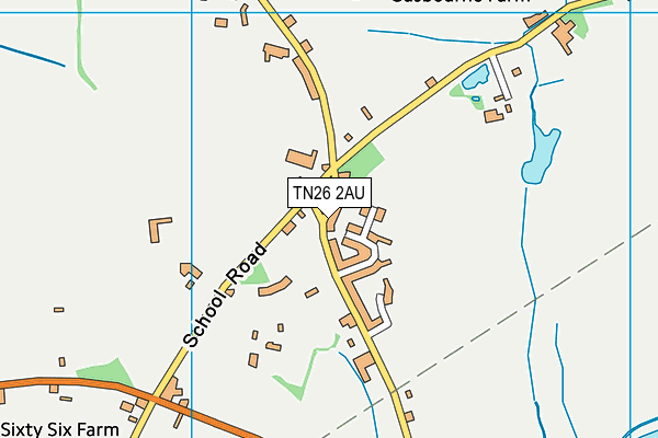 TN26 2AU map - OS VectorMap District (Ordnance Survey)