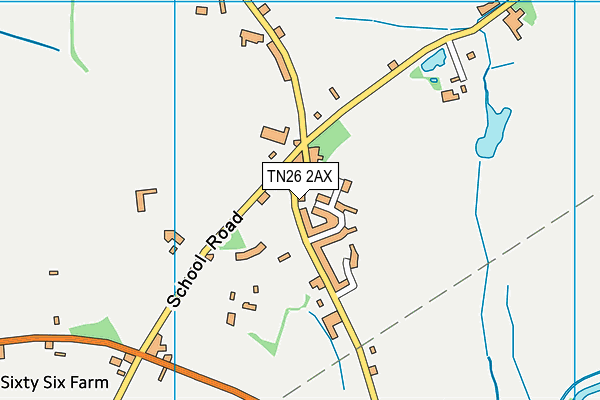 TN26 2AX map - OS VectorMap District (Ordnance Survey)