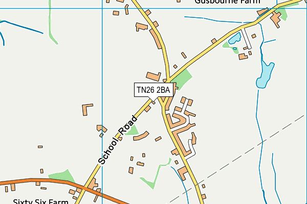 TN26 2BA map - OS VectorMap District (Ordnance Survey)