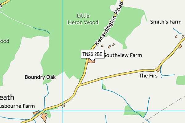 TN26 2BE map - OS VectorMap District (Ordnance Survey)