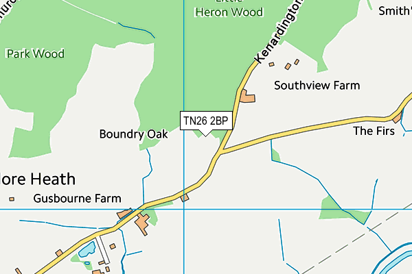 TN26 2BP map - OS VectorMap District (Ordnance Survey)