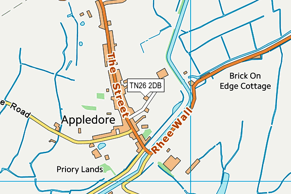 TN26 2DB map - OS VectorMap District (Ordnance Survey)