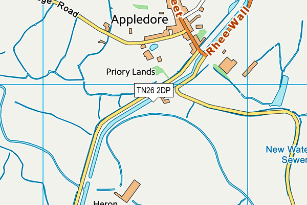 TN26 2DP map - OS VectorMap District (Ordnance Survey)