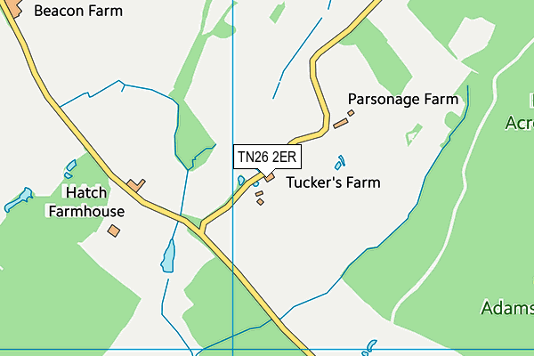TN26 2ER map - OS VectorMap District (Ordnance Survey)