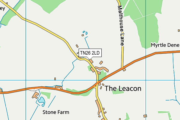 TN26 2LD map - OS VectorMap District (Ordnance Survey)