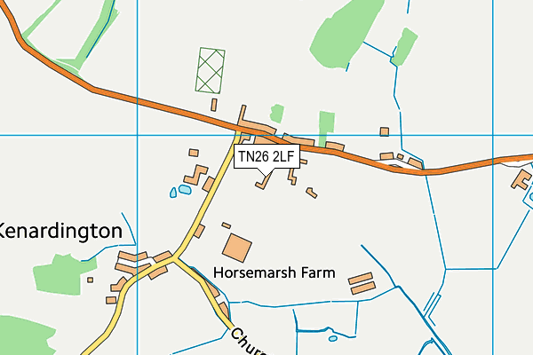 TN26 2LF map - OS VectorMap District (Ordnance Survey)