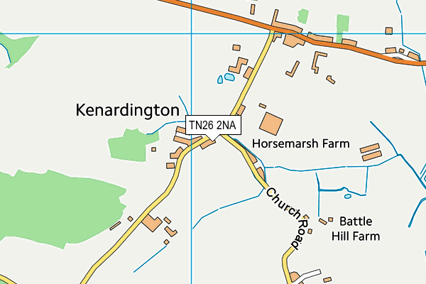 TN26 2NA map - OS VectorMap District (Ordnance Survey)