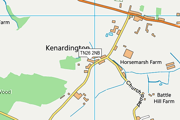 TN26 2NB map - OS VectorMap District (Ordnance Survey)