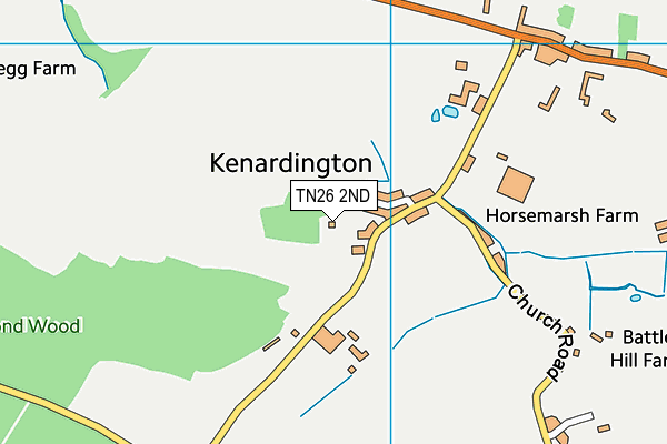 TN26 2ND map - OS VectorMap District (Ordnance Survey)