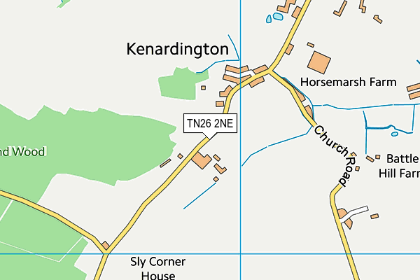 TN26 2NE map - OS VectorMap District (Ordnance Survey)