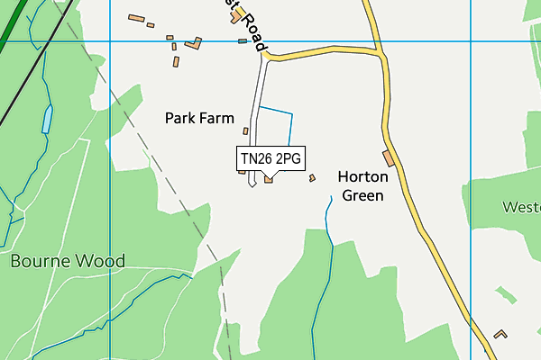 TN26 2PG map - OS VectorMap District (Ordnance Survey)