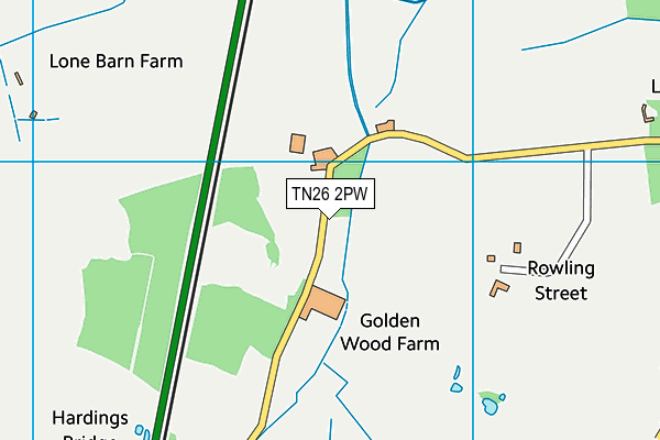 TN26 2PW map - OS VectorMap District (Ordnance Survey)