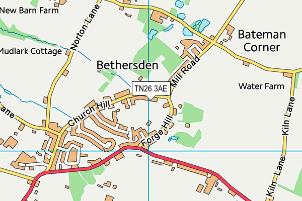 TN26 3AE map - OS VectorMap District (Ordnance Survey)