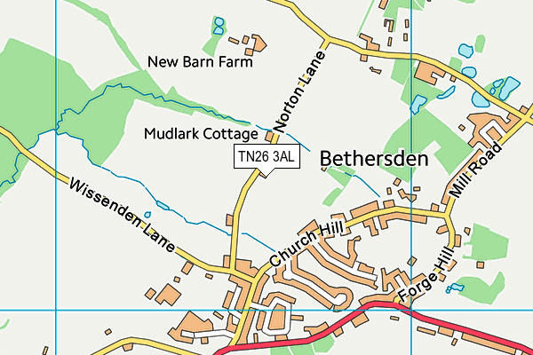 TN26 3AL map - OS VectorMap District (Ordnance Survey)