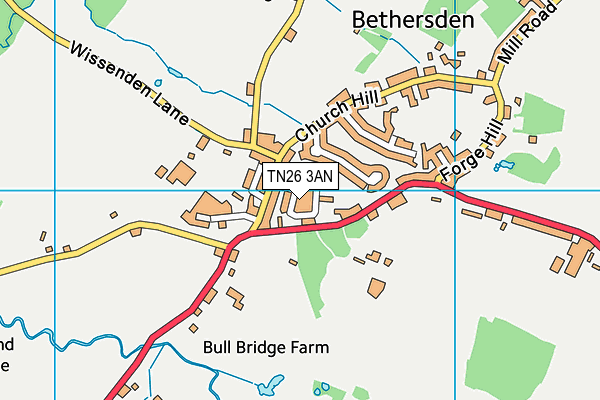 TN26 3AN map - OS VectorMap District (Ordnance Survey)