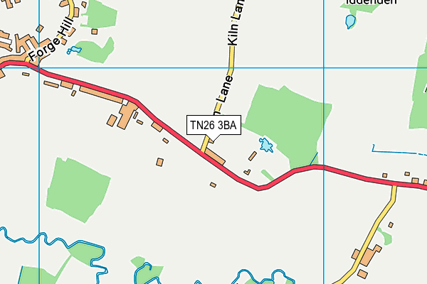 TN26 3BA map - OS VectorMap District (Ordnance Survey)