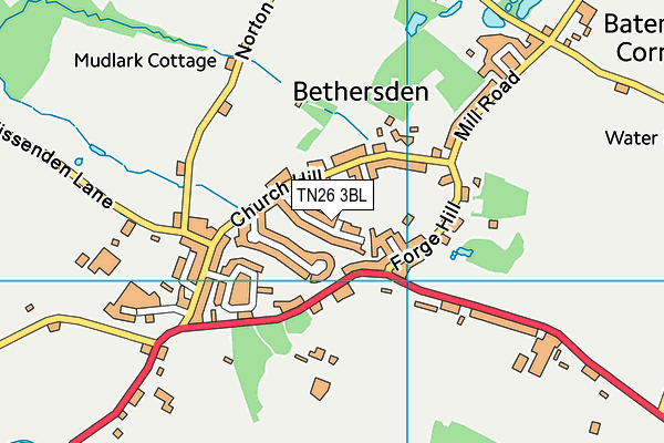 TN26 3BL map - OS VectorMap District (Ordnance Survey)