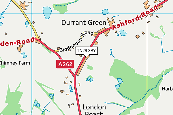 TN26 3BY map - OS VectorMap District (Ordnance Survey)