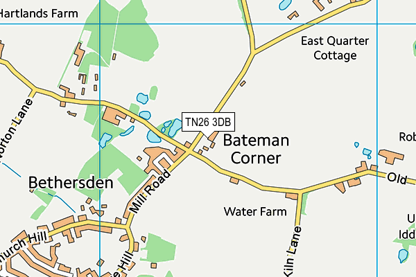 TN26 3DB map - OS VectorMap District (Ordnance Survey)