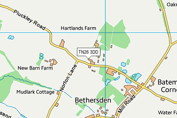 TN26 3DD map - OS VectorMap District (Ordnance Survey)