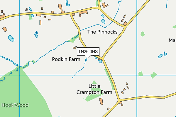 TN26 3HS map - OS VectorMap District (Ordnance Survey)