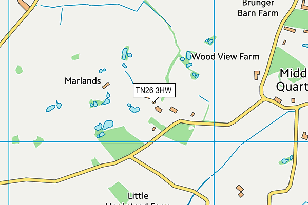 TN26 3HW map - OS VectorMap District (Ordnance Survey)